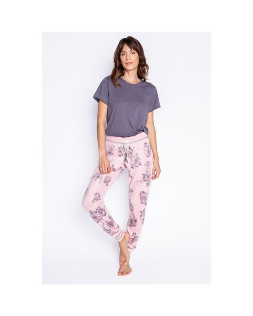 Pj Salvage Pink Cuffed Pants