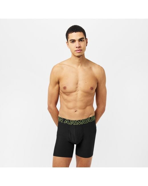 Under Armour Black 2Pk 6In Tech 2 Boxers for men
