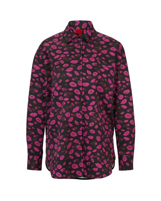 HUGO Red The Boyfriend Relaxed-Fit Blouse