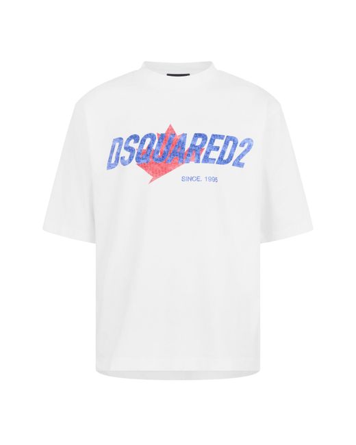 DSquared² White Dsq 1995 Oversized T-Shirt for men