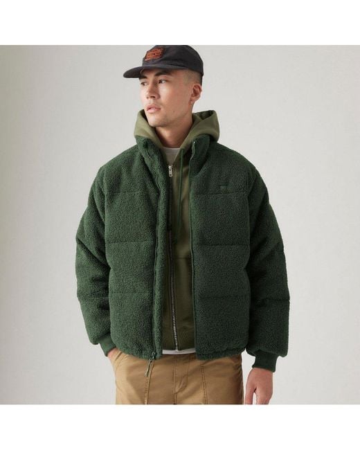 Levi's Green Levi's Rocky Shrt Puffer for men