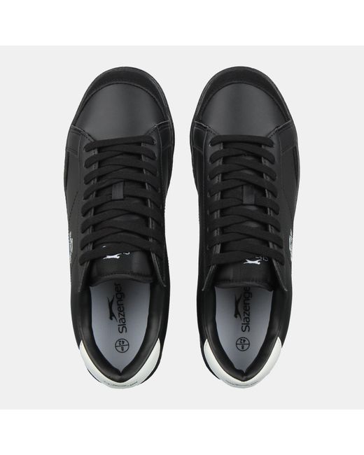 Slazenger 1881 Black Court Trainers for men