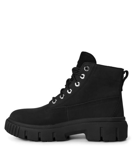 Timberland Black Greyfield Mid Lace Up Boot Medium B