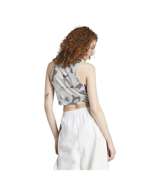 Adidas Gray Future Icons 3-Stripes Tank Top