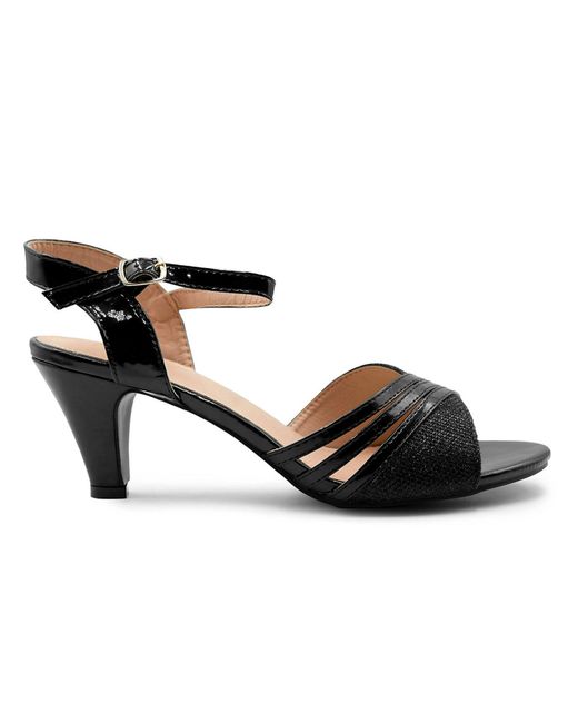 Where's That From Black Stormi Wide Fit Low Heel Sandals With Buckle Ankle