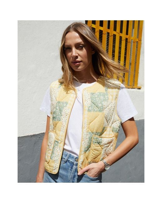 Threadbare Yellow Cabos Lightweight Gilet