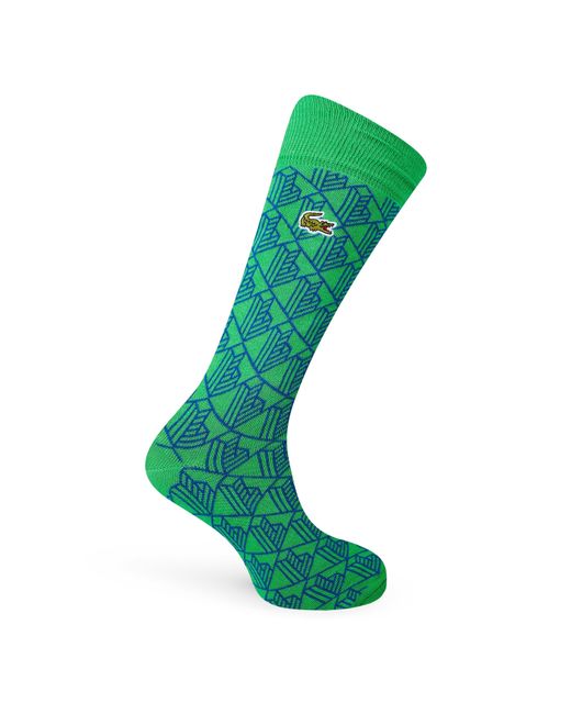 Lacoste Blue 2 Pack Monogram Jacquard Socks for men