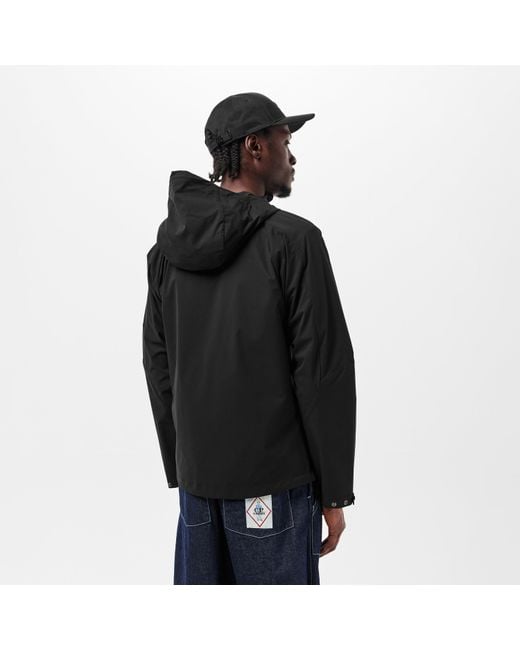 C P Company Black Pro-Tek Hooded Padded Jacket for men
