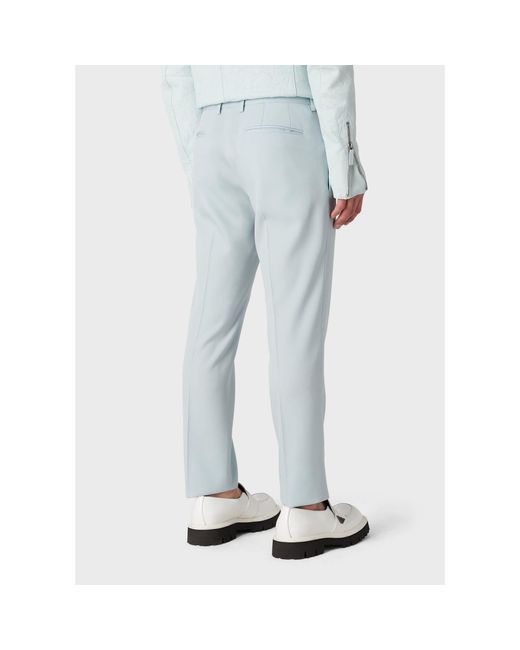 Emporio Armani Blue Trousers for men