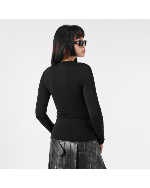 Off-White c/o Virgil Abloh Black Stretch Knitted Top