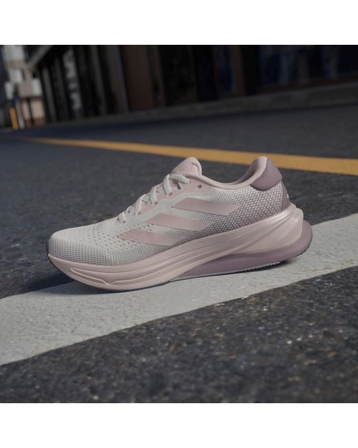 Adidas White Solution W Road Running Shoes