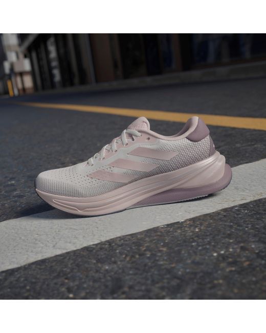 Adidas White Solution W Road Running Shoes