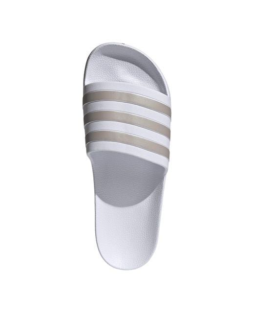 Adidas White Adilette Aqua Slide