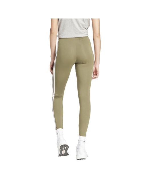Adidas Green Essentials 3 Stripe Leggings