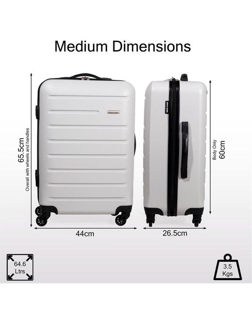 Pierre Cardin Gray Voyager Hard Shell Travel Suitcase Cabin Luggage