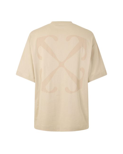 Off-White c/o Virgil Abloh Natural Arrow Skate Graphic T-Shirt for men
