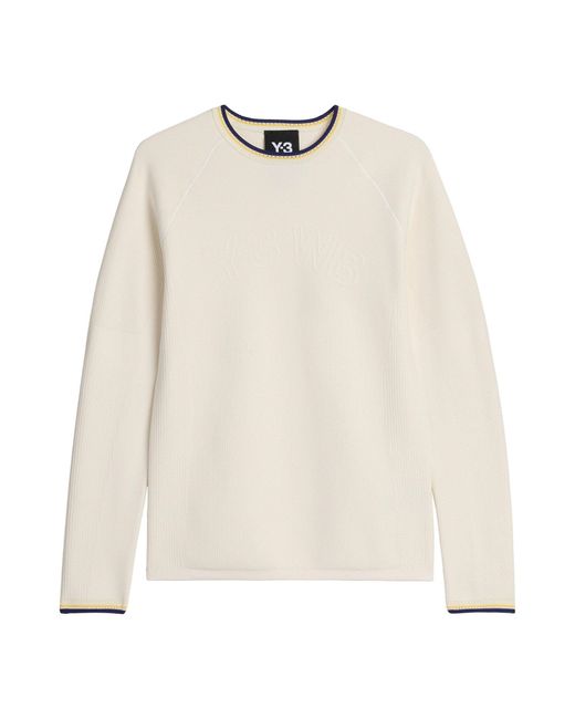 Adidas Originals White By Wales Bonner X Y3 Knit Base Long Sleeve Top for men