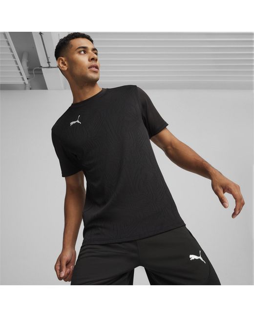 PUMA Black Teamfinal Training Short-Sleeve Performance T-Shirt for men