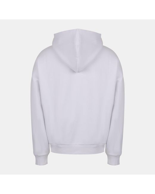 Biba White Over-The-Head Logo Fleece Hoodie