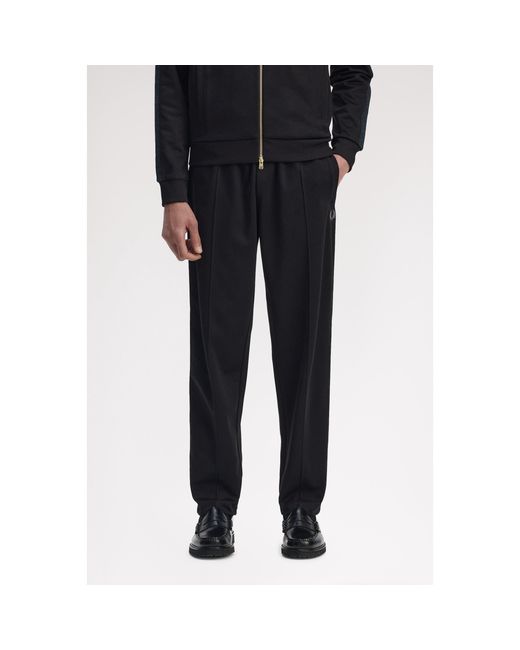 Fred Perry Blue Blackwatch Open Hem Woven Tracksuit Joggers for men