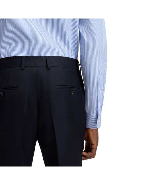 Boss Blue Cotton Long Sleeve Slim Fit Shirt for men