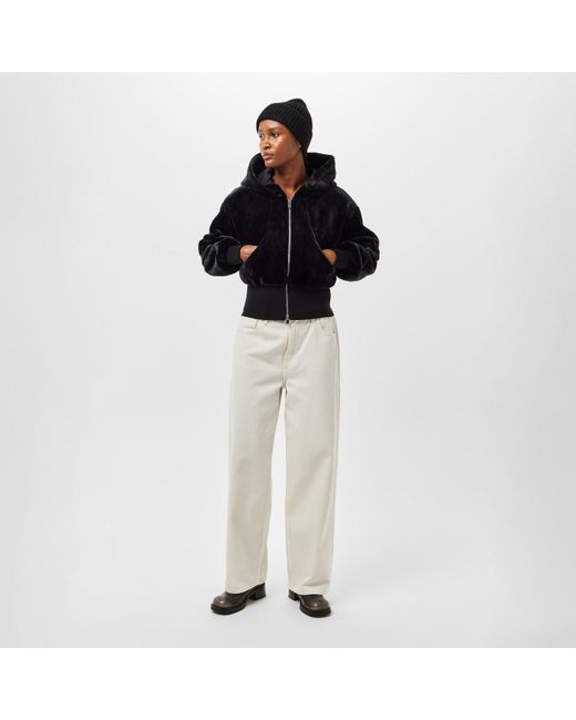 Moose Knuckles Black Rose De Bunny Insulated Bomber Jacket