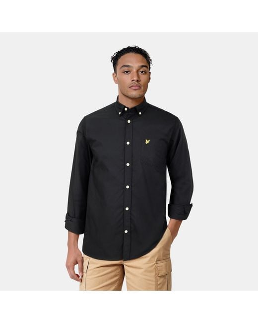 Lyle & Scott Black Oxford Shirt for men