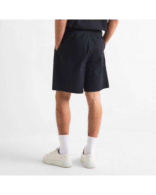 The Couture Club Black Woven Tracksuit Shorts for men