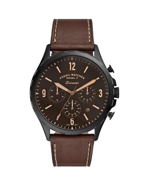 Fossil Black Chrono Stainless Steel Fashion Analogue Watch for men