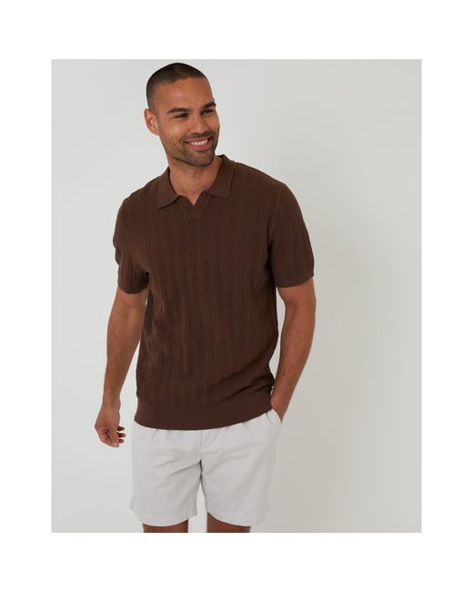 Threadbare Brown Lynwood Knitted Top for men