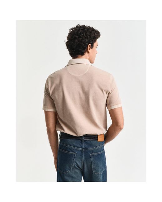 Gant Blue Sunfaded Piqué Polo Shirt for men