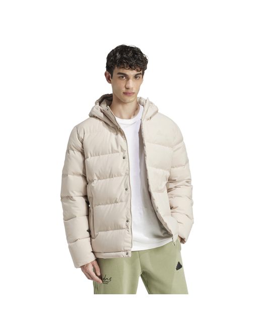 Adidas Natural Helionic Hooded Down Jacket for men