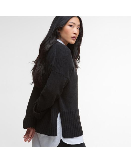 Barbour Blue Sophia Crew Neck Jumper