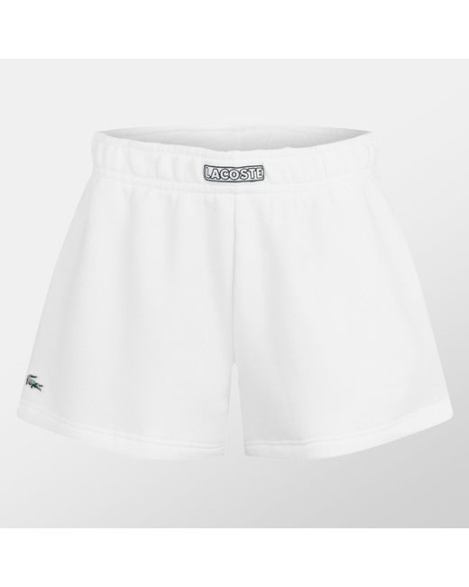 Lacoste White Fleece Shorts