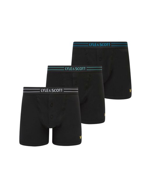 Lyle & Scott Black Lyle Lewis 3Pk for men