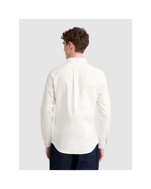 Farah White Oxford Long Sleeve Shirt for men