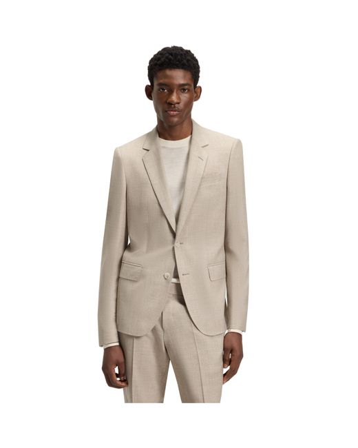 Boss Natural Double Breasted Slim-Fit Suit for men