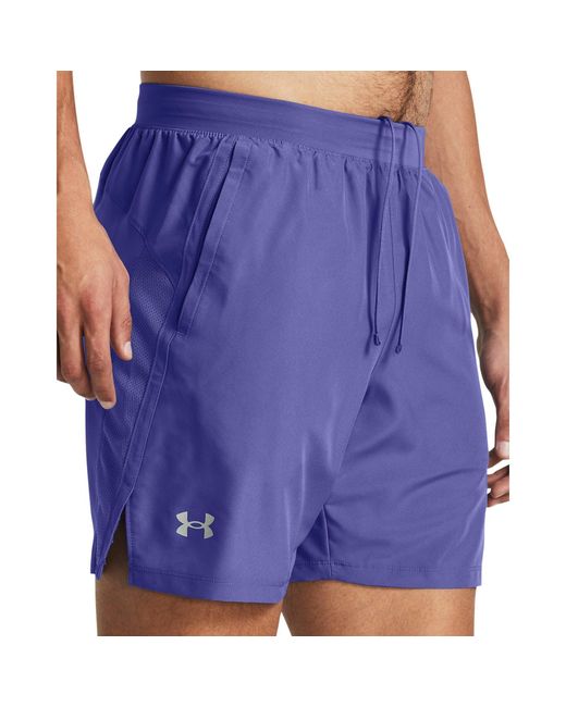 Under Armour Blue Ua Launch 7In Shorts for men