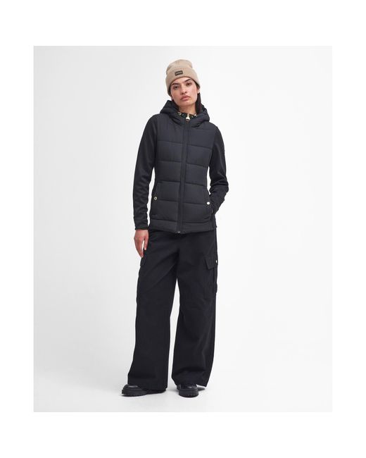 Barbour Blue Bondar Quilted Hooded Hybrid Jacket