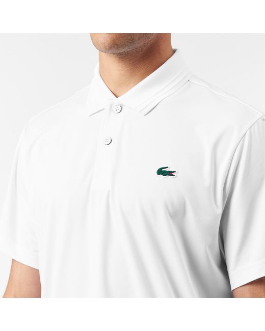 Lacoste White Short-Sleeve Polo Shirt for men