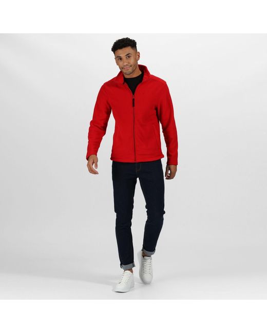 Regatta Red Micro Full-Zip Fleece for men