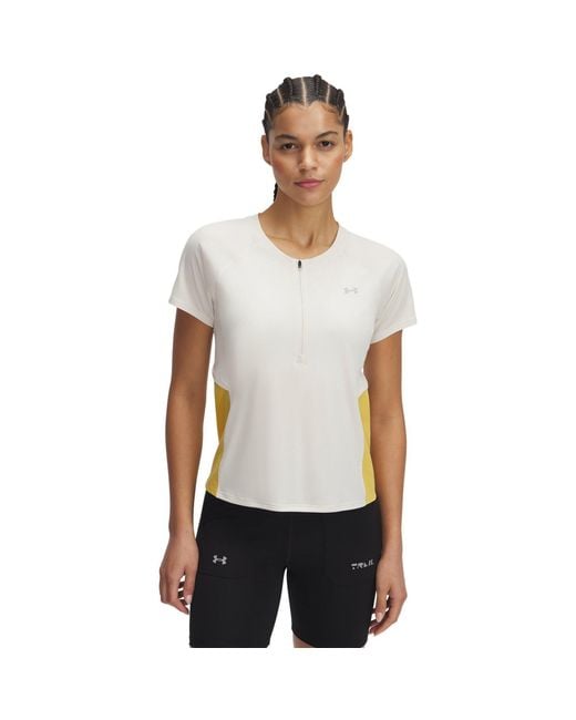 Under Armour White Ua Trail Run Zip Ss