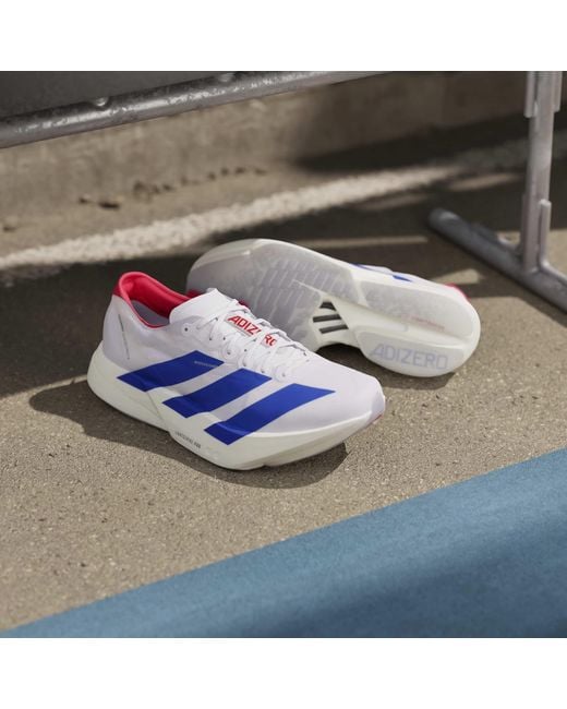 Adidas Blue Adizero Adios Pro 4 Shoes for men