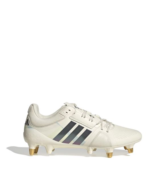 Adidas White Rs15 Avaglide Soft Ground Rugby Boots