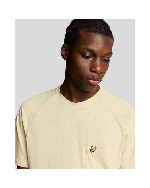 Lyle & Scott Yellow Raglan T-Shirt for men