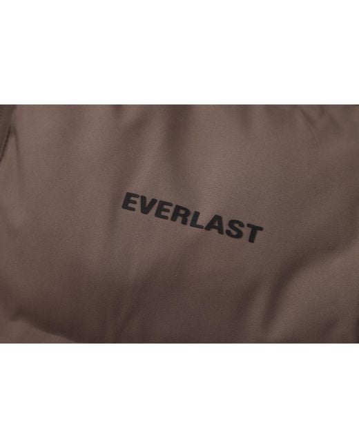 Everlast Brown Water Resistant Windproof Detachable Hood Long Sleeve Puffer Jacket