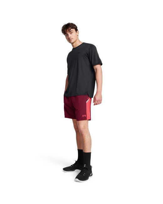 Under Armour Red Utility Performance Gym Shorts for men