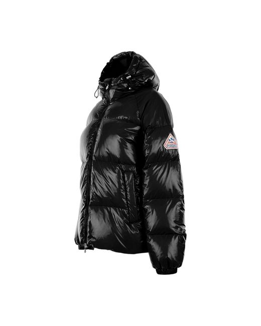 Pyrenex Black Sten Hooded Water-Repellent French Down Short Puffer Jacket for men