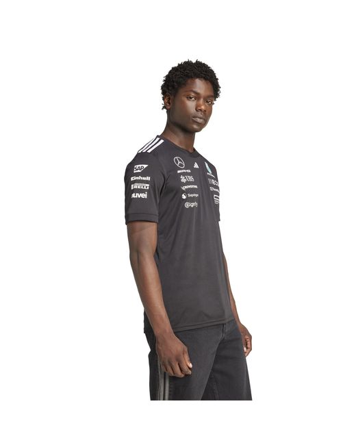 Adidas Black Mercedes Amg Petronas Formula One Team Driver Shirt for men