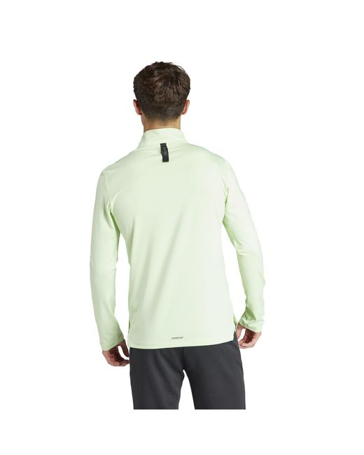 Adidas Green Quarter-Zip Track Top for men